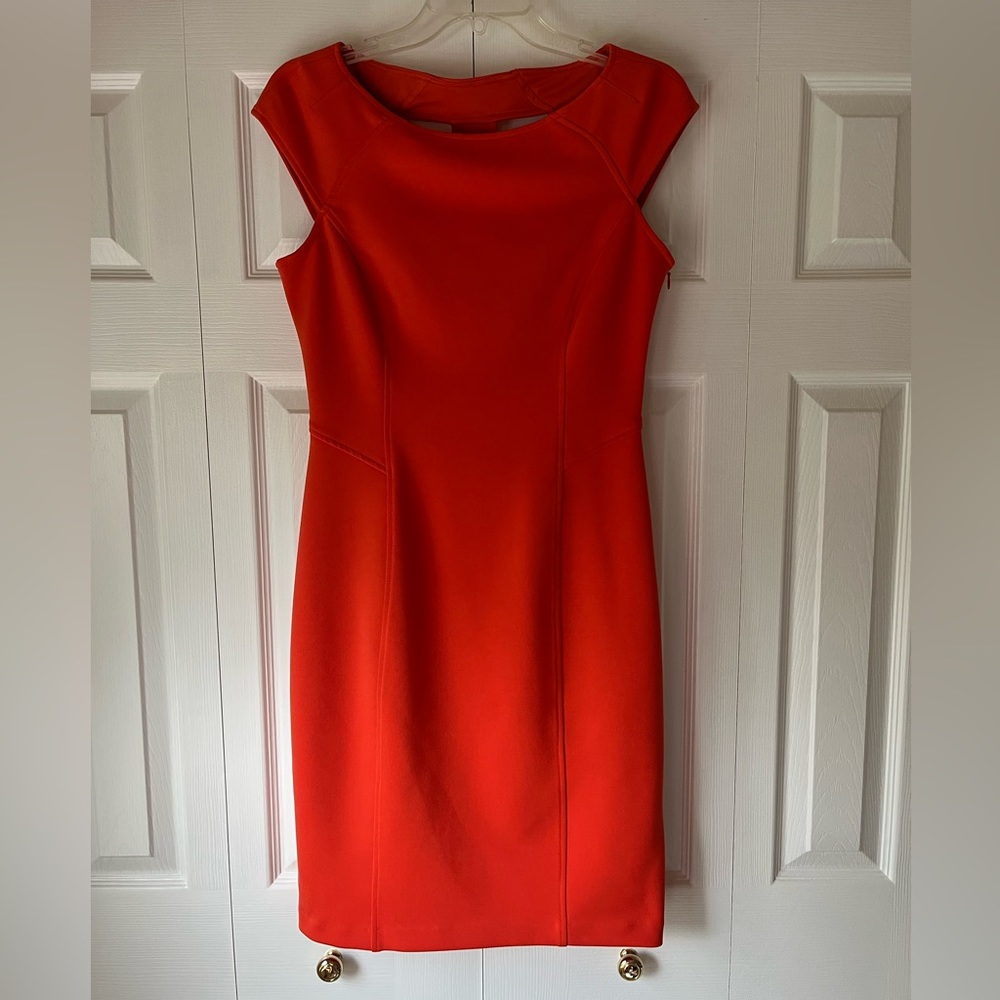 Maggy London orange dress, size 10